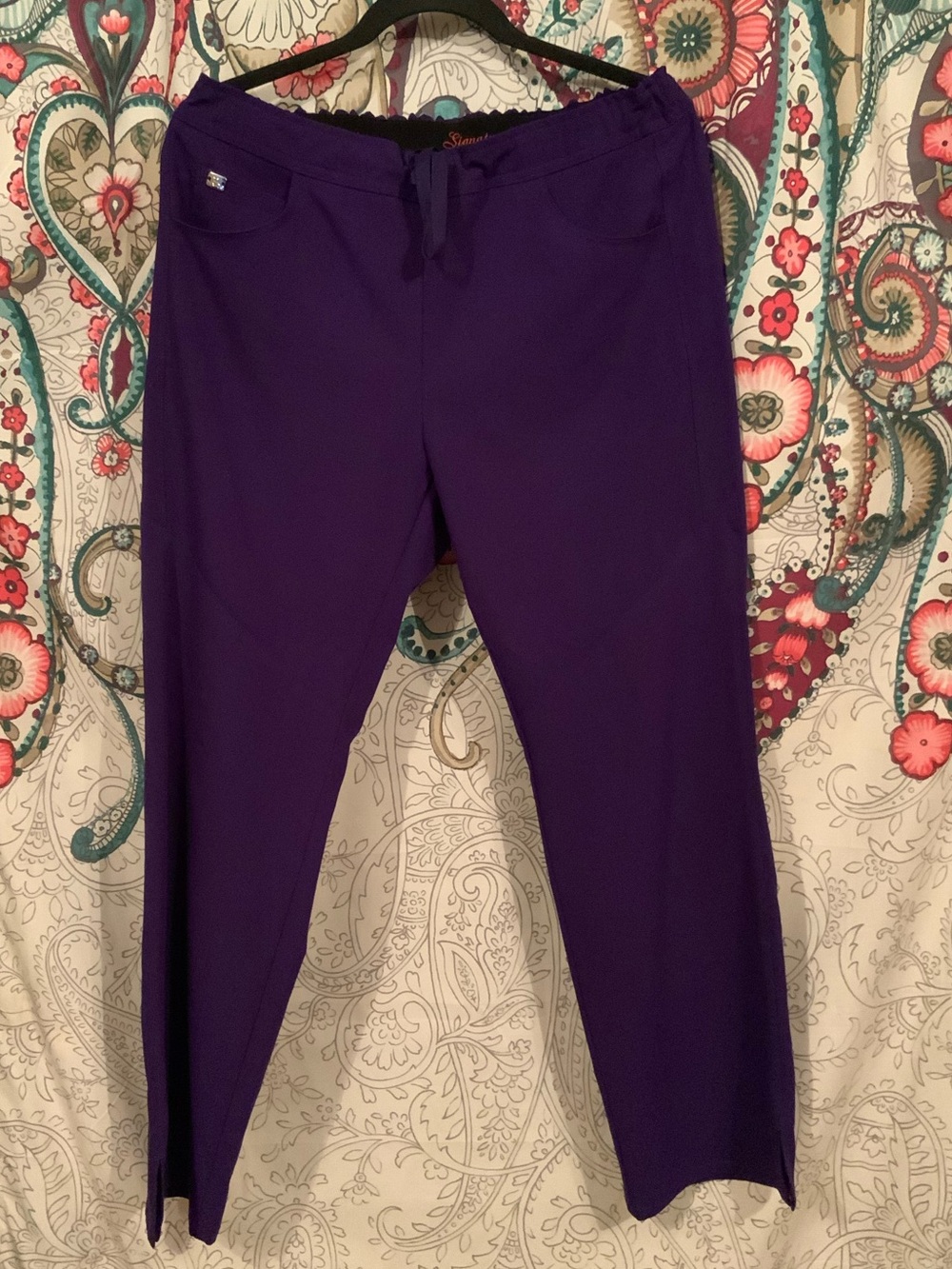 NWOT Women's Grey's Anatomy by Barco Signature Scrub Pants Amethyst Purple Sz M